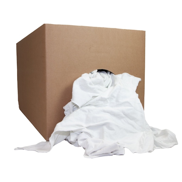 Monarch W51W New Washed White, French Terry Cleaning Rags - 50lb Box N-W51W-50 - main